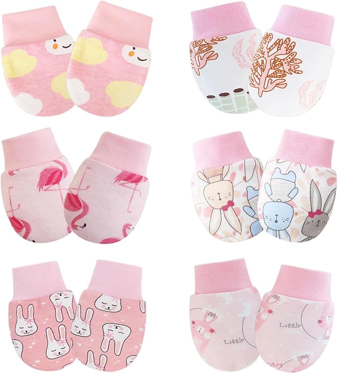 Baby Mittens No Scratch Mittens Infant Soft Gloves Mittens for 0-6 Months Boys Girls-CubbioJoy