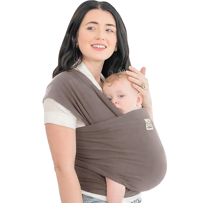 KeaBabies Baby Wrap Carrier - All in 1 Original Baby Carrier Newborn to Toddler Sling, Easy to Wear, Hands Free Bonding, Lightweight, Breathable Infant Wraps (Copper Gray)-CubbioJoy