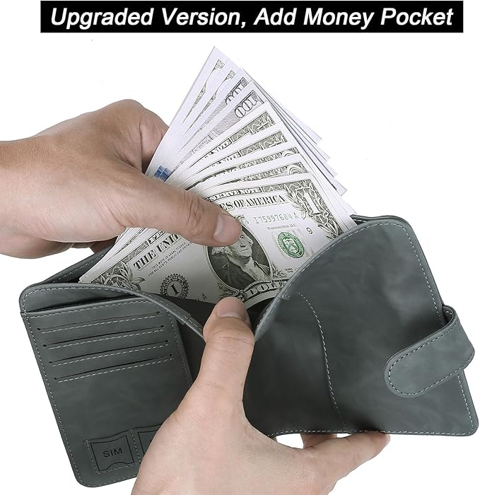 Airtag Passport Holder Cover Wallet Travel Essentials Leather Rfid Blocking Case Vacation Luggage Must Haves Travel Accessories for Men Women (117#Grey)-CubbioJoy