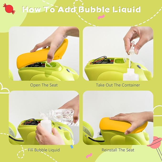 6V Electric Baby Balance Bike with Bubble Machine,4 in 1 Toddler Balance Bike w/Remote Control for 1 Year Old Boys Girls Kids Bubble Bike Ride on Toys w/Powered Motor,Music,LED Lights (Cyan)-CubbioJoy