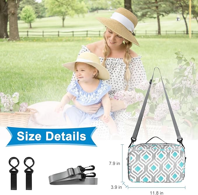 Accmor Stroller Organizer, Universal Stroller Organizer with Insulated Cup Holder Pocket, Dual Purpose Large Capacity Stroller Bag Caddy, Stroller Accessories Fits for Uppababy, Doona, Nuna Strollers-CubbioJoy