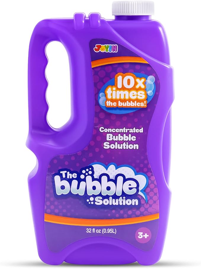 JOYIN 32 oz Bubble Solution Refills (Close to 1L/ 2.5 Gallon), Concentrated Solution for Bubble Machine, Wands, Blower, Easter (Purple)-CubbioJoy