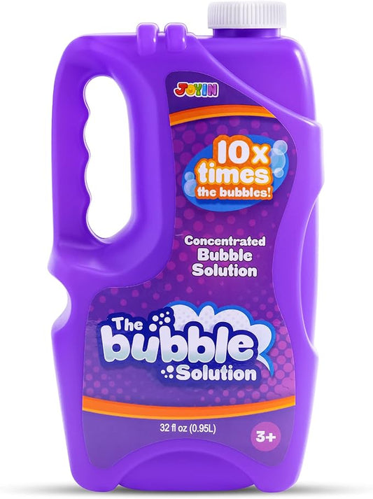 JOYIN 32 oz Bubble Solution Refills (Close to 1L/ 2.5 Gallon), Concentrated Solution for Bubble Machine, Wands, Blower, Easter (Purple)-CubbioJoy