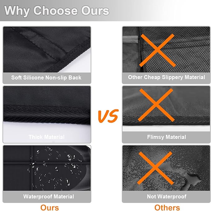 Car Seat Protector,Auto Car Seat Protectors Baby Carseat Waterproof Durable 600D Fabric for Child Baby Car Seat Mat Vehicle Pet Cover 2 Storage Pockets (1 Pack)-CubbioJoy