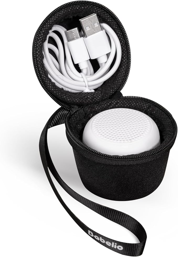 Babelio Portable Travel Case for Babelio Pocket Mini White Noise Machine, Double Stitch Zipper - Perfect for Traveling (CASE ONLY - Textile Black)-CubbioJoy