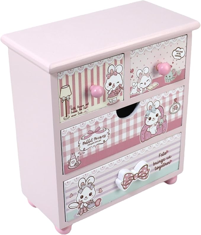 Children Jewelry Box for girls Pink Cute bunny girls jewelry box Little girl birthday christmas Gift kids jewelry box Organizer-CubbioJoy