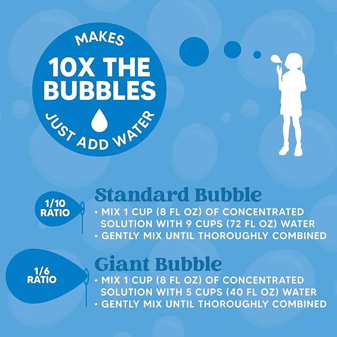 JOYIN 32 oz Bubble Solution Refills (Close to 1L/ 2.5 Gallon), Concentrated Solution for Bubble Machine, Wands, Blower, Easter (Red)-CubbioJoy