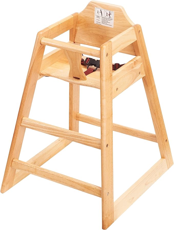 Baby Highchairs, Durable Dining Feeding Chair with Steps, High Chairs for Babies and Toddlers, Seating Ready-to-Assemble Restaurant Wood High Chair, Wooden High Chair (Highchair/Booster/Chair)-CubbioJoy