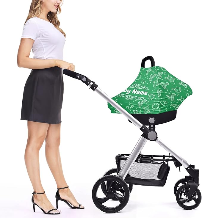 Baby Car Seat Stroller Cover Nursing Cover New Mom Breastfeeding Scarf Soft Stretchy Infant Carrier Cover Car Canopy Coverage-CubbioJoy