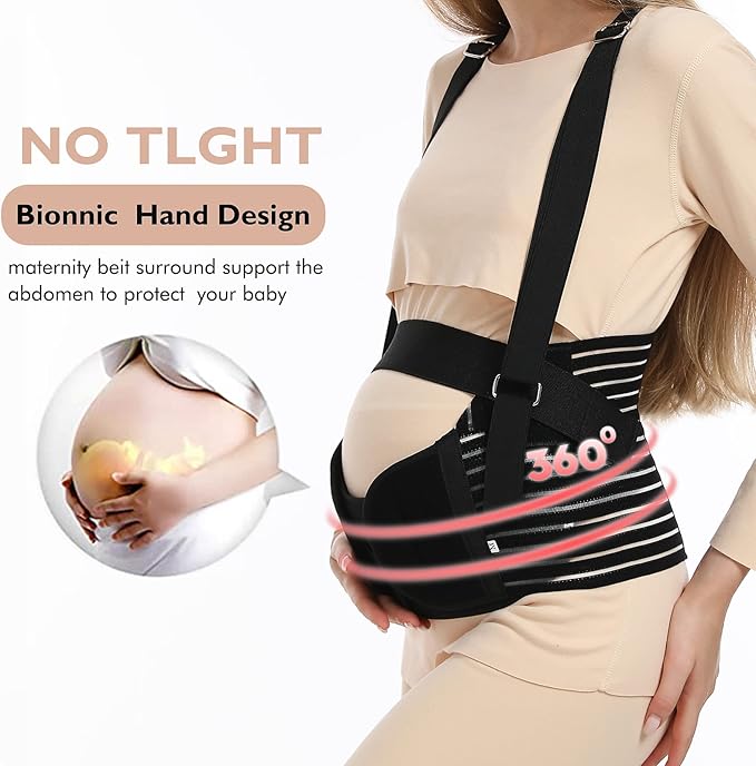Belly Bands For Pregnant Women - Maternity Belt Pregnancy Support - Breathable Abdominal Binder, Back Support, Multiple Sizes And Colors For All Stages Of Pregnancy & Postpartum-CubbioJoy