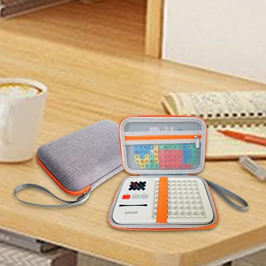 JCHPINE Hard Carrying Case for GiiKER Super Blocks Puzzle Game, Protective Storage Holder for GiiKER Brain Teaser Puzzles Interactive Handheld Game Console Accessories (Orange Case only)-CubbioJoy