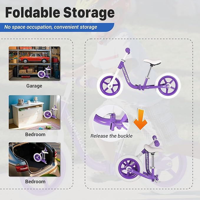 Balance Bike for Toddlers Ages 1.5–5 – No-Pedal Training Bike with Adjustable Seat & Handlebar, Lightweight Frame, Easy Assembly for Boys & Girls-CubbioJoy