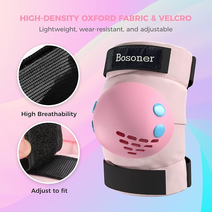 BOSONER Kids/Youth Knee Pad Elbow Pads for Roller Skates Cycling BMX Bike Skateboard Inline Rollerblading, Skating Skatings Scooter Riding Sports-CubbioJoy