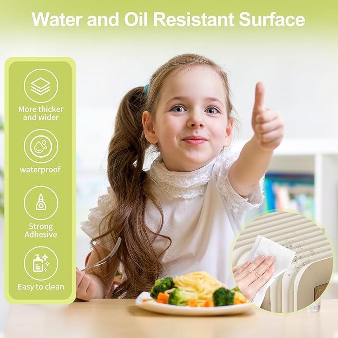 Baby Proofing Wall Corner Protector,Edge Guard Corner Protector,6.56ft Thinken Soft Corner Protectors Pre-Taped Soft Rubber Foam Edge Cushion for Furniture (White, 6.56Ft x 5.9" W x 0.47" Th)-CubbioJoy