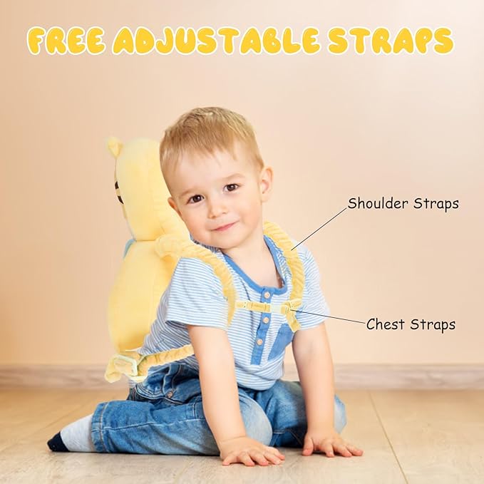 Baby Head Protection Backpack - Soft & Comfortable, Cute Cartoon Design, Cute-Tiger-CubbioJoy