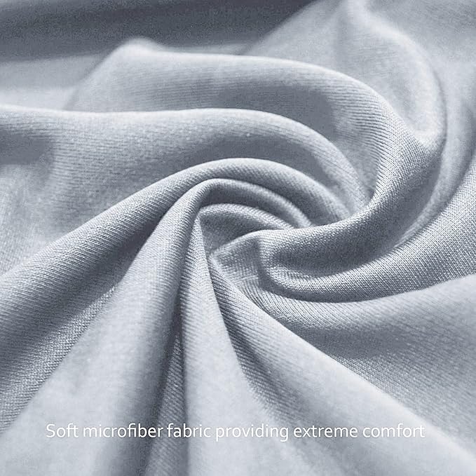 4-Pack Fitted Pack and Play Sheets for Boys and Girls - Breathable, Soft Microfiber Baby Sheets in Grey and Navy-CubbioJoy