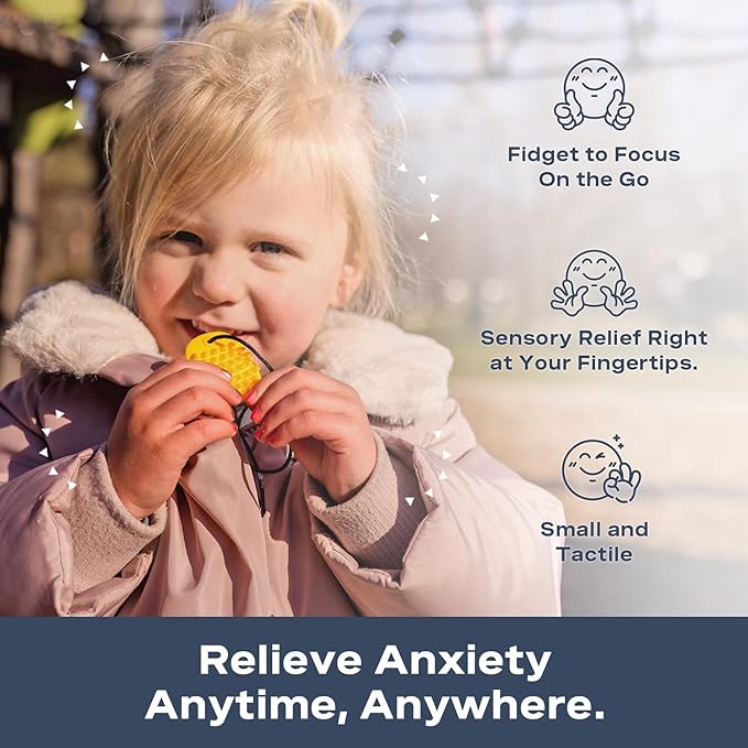 Chewy Necklace Sensory Aid for Kids, Ideal Teething Toy Made from Soft, Smooth, Food-Grade Silicone for Relief and Stimulation. Provides Comfort and Gentle Support for Children.-CubbioJoy