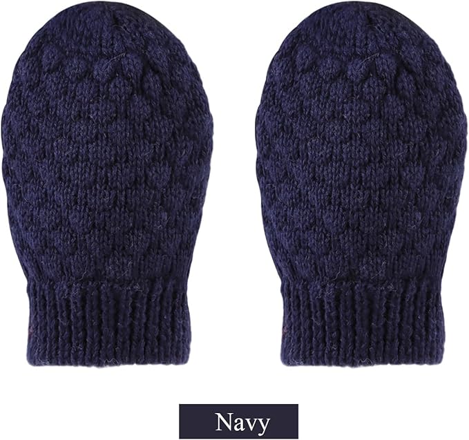 Baby Knit Mittens Toddler Boys Girls Gloves Winter Infant Newborn No Scratch Mitten 0-3 Years-CubbioJoy