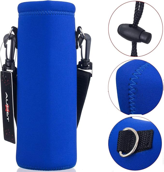 AUPET Water Bottle Bag Carrier,24oz/32oz Insulated Neoprene bottle Sling Holder Case Pouch Cover for 1000ML/750ML Bottles with Shoulder Strap for walking-CubbioJoy