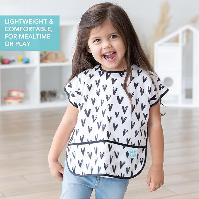 Bumkins Bibs - Toddler Bibs, Waterproof, Large for 1-3 Years, Short Sleeve-CubbioJoy