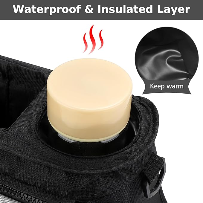 Accmor Universal Stroller Organizer with Insulated Cup Holder Detachable Phone Bag and Shoulder Strap,Stroller Bag Caddy Organizer Fits for Uppababy, Baby Jogger, Britax Strollers-CubbioJoy
