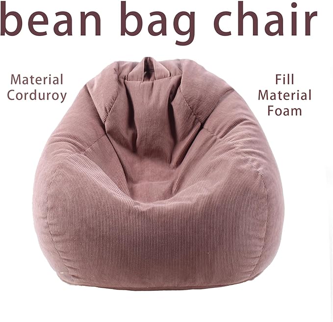 Bean Bag Chairs for Kids Chair Round Sofa Memory Foam Filling Reading Gaming Sofa for Living Room Bedroom-CubbioJoy