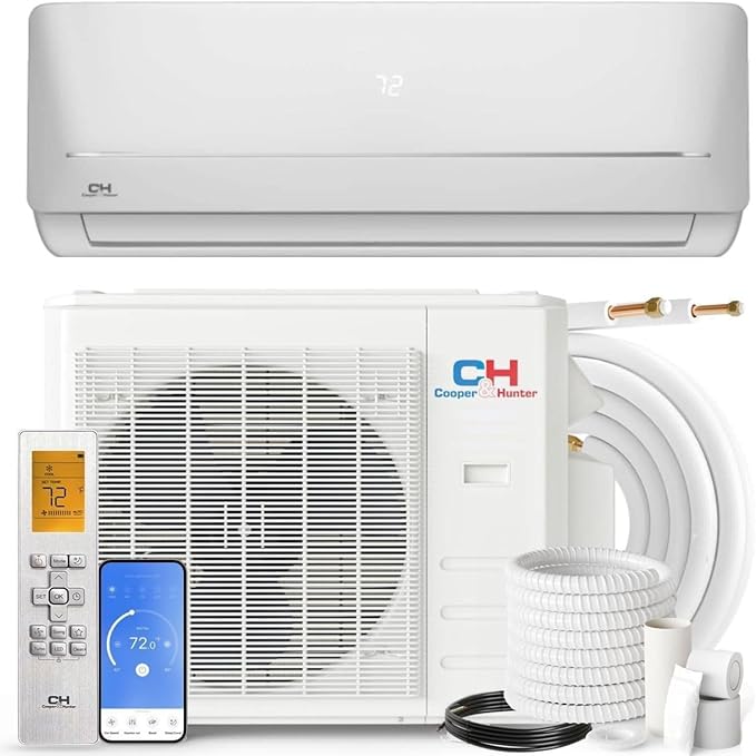 Cooper & Hunter 24,000 BTU, 230V, 17 SEER Ductless Mini Split AC/Heating System Pre-Charged Inverter Heat Pump with 16ft Installation Kit-CubbioJoy