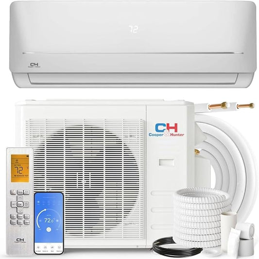 Cooper & Hunter 24,000 BTU, 230V, 17 SEER Ductless Mini Split AC/Heating System Pre-Charged Inverter Heat Pump with 16ft Installation Kit-CubbioJoy