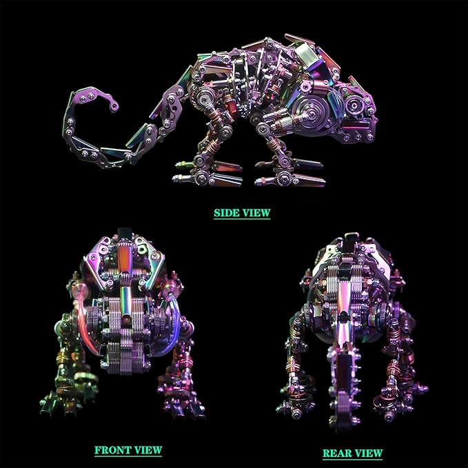 Adult 3D Metal Puzzle, Chameleon Metal Model Set, 3D Metal Adult Puzzle Chameleon Building Blocks, DIY Mechanical Model Set- High-end Gifts for Men-CubbioJoy