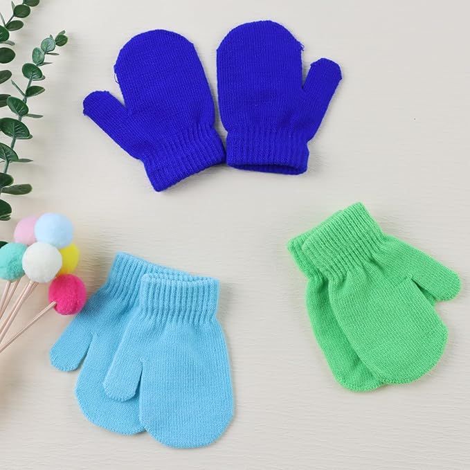 Baby Winter Mittens Toddler Stretch Knit Gloves Magic Warm Glove for Baby Boys Girls-CubbioJoy