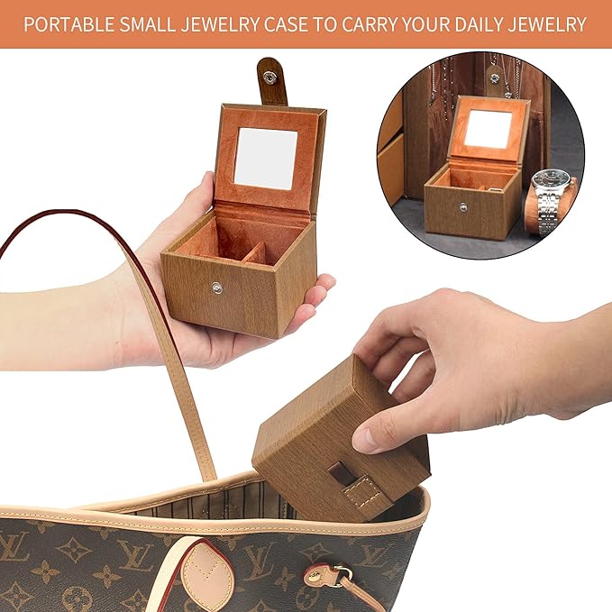 6 Tier Jewelry Box, Jewelry Case with 5 Drawers, Large Storage Capacity, with Mirror, Lockable, Jewelry Storage Organizer, Gift for Loved Ones-CubbioJoy