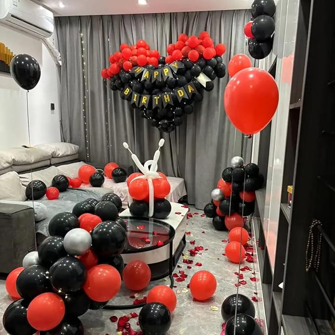 140pcs Red Round Balloons Different Sizes 18 12 10 5 Inch Latex Balloons for Arch Decoration Party Balloon Kit for Graduation Birthday Party Wedding Balloon Baby Shower Decoration-CubbioJoy