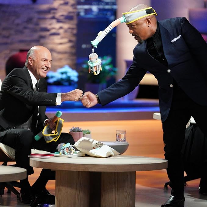 DINGLE DANGLE - Baby Gift Set - 3 in 1 Diaper Changing Helper Headband, Baby Mobile, & Sensory Rattle; Newborn Essentials Must Haves - Great Baby Registry or Shower Gift - Featured on Shark Tank-CubbioJoy