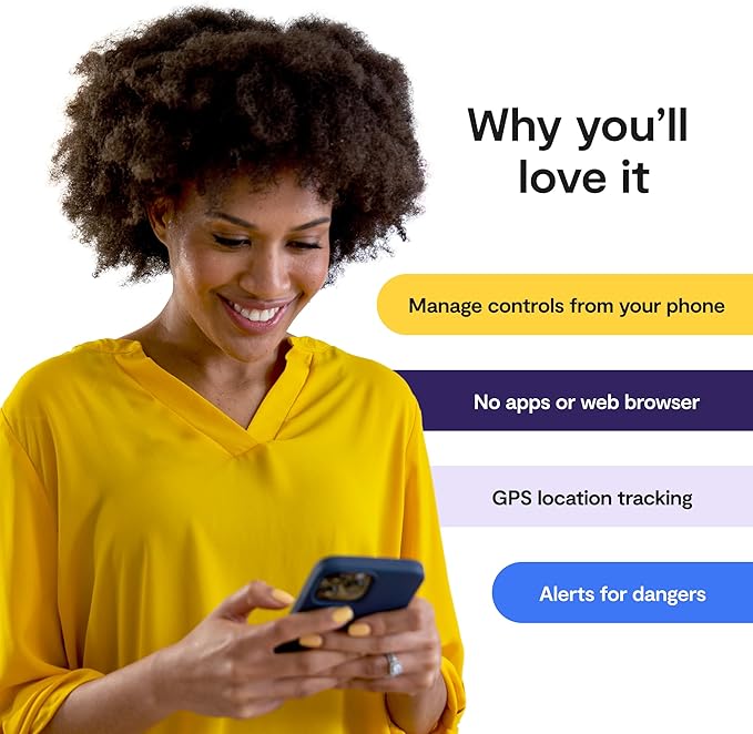 Bark Watch - Safest Smart Watch for Kids - Talk and Text - GPS Tracking - Text, Video, and Phone Monitoring - Manage All Contacts - SOS Button - CV16-CubbioJoy