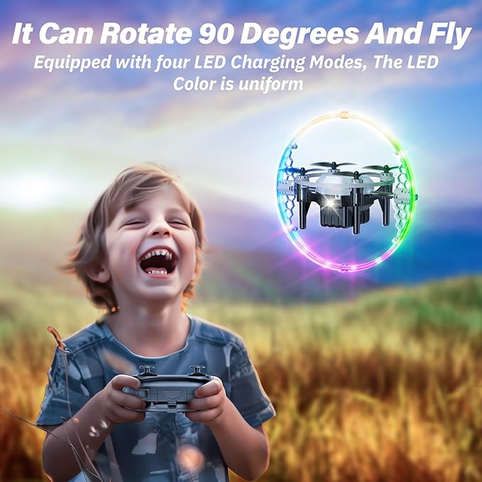 Drones for Kids, 2025 Mini RC Drone Quadcopter with 360 Degree Flip, 90 Degree Surround Flight, 8, 9, 10, 11, 12 Years Old Boys and Girls Ideal Gift Toys-CubbioJoy