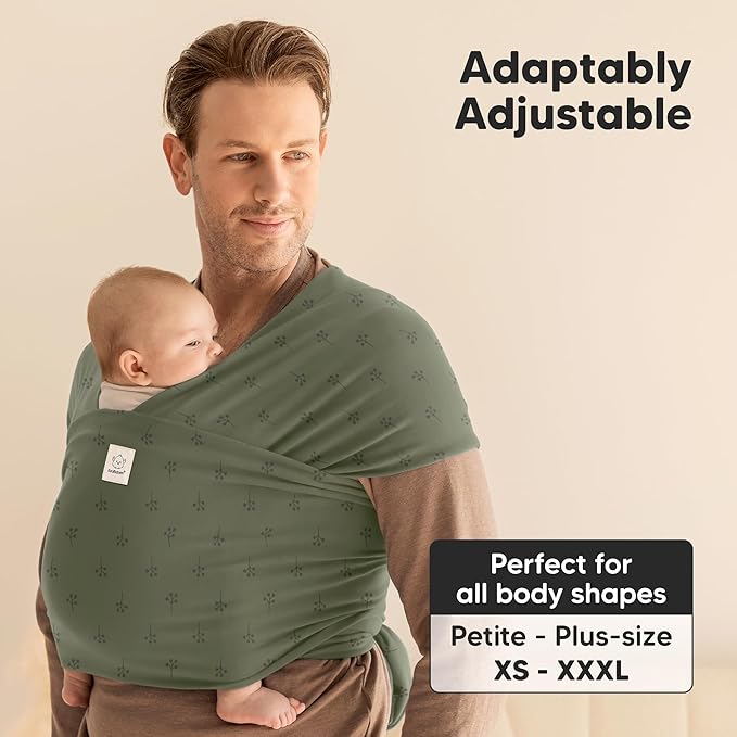 KeaBabies Baby Wrap Carrier - All in 1 Original Baby Carrier Newborn to Toddler Sling, Easy to Wear, Hands Free Bonding, Lightweight, Breathable Infant Wraps (Forest)-CubbioJoy