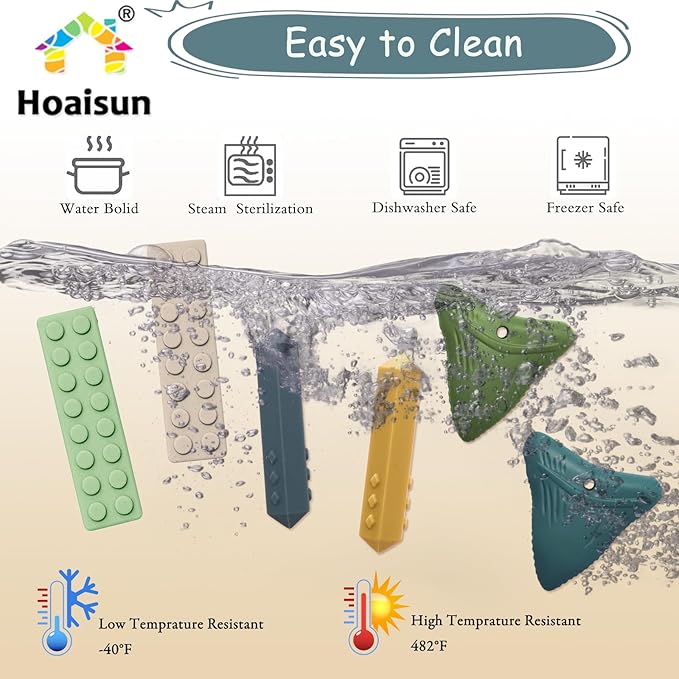 Chew Necklaces for Sensory Kids, 6 Pack Sensory Chew Necklaces for Boys and Girls with Autism, ADHD, SPD, Chewing (Morandi)-CubbioJoy