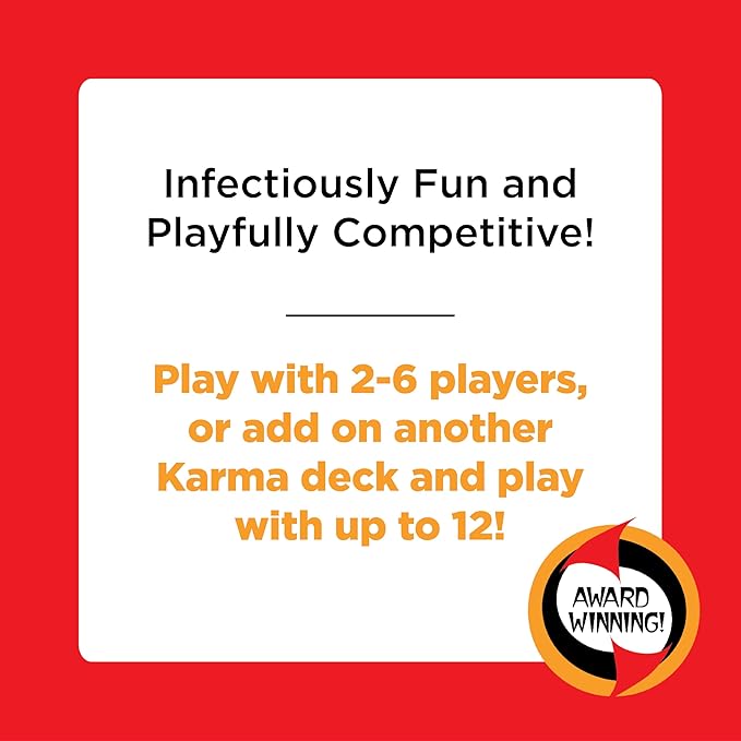 KARMA Card Games for Kids – Kids, Family Games Night, Multi-Player, Screen Free, Travel Games, Playing Cards, What Goes Around, Comes Around, Ages 8+-CubbioJoy