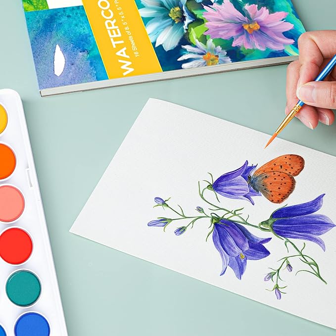 AROIC 65 Pieces Watercolor Paint Set,36 Colors Watercolor,10 Brushes,3 Refillable Water Brush Pens,16 Page Pad(8.5 * 5.5in),Profesional Watercolor Kit for Kids, Adults, Beginners-CubbioJoy