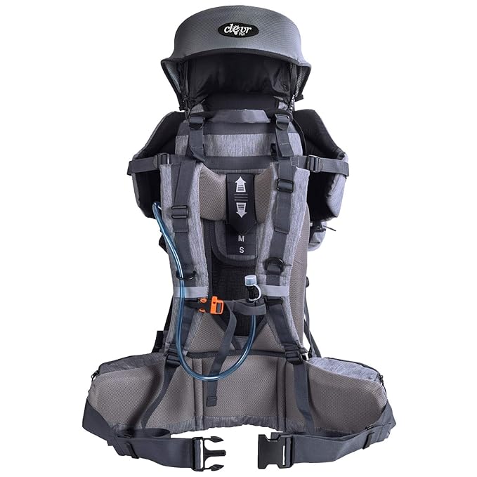 ClevrPlus Urban Explorer Child Carrier Hiking Baby Backpack, Heather Gray-CubbioJoy
