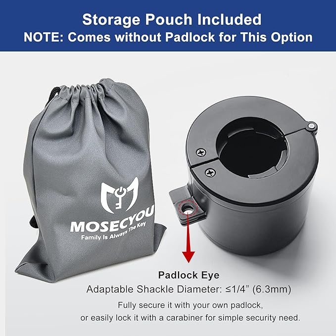 Door Knob Lockout Device, All-Metal Adjustable Version, Cover to Disable Doorknob, Prevents Turning of Knob & Block Access to Keyhole, Safety Extra Lock for Kids/Elderly/Bedroom No Drill-CubbioJoy