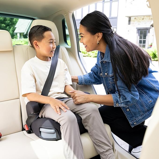 Joie Basil Highback and Backless Booster Car Seat for Big Kids 4 to 12 Years Old, Lightweight 2-in-1 Design (Crimson)-CubbioJoy