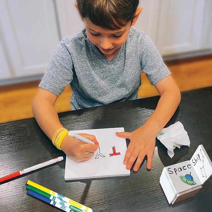 CreateOn Crayola Doodle Magnetic Tiles Building Set for Kids, Magnetic Kids’ Building Toys, STEM & Montessori Arts & Creativity Toys for Boys and Girls Ages 3+, 24-Piece Set-CubbioJoy