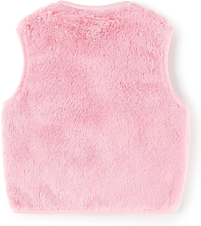 Baby Boys Girls Fleece Vest Zip Up Cute Bear Jackets Fuzzy Fall Winter Warm Clothes Newborn Outwear for Toddler Infant-CubbioJoy