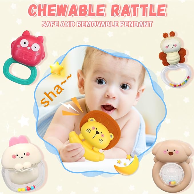 Baby Crib Mobile with Night Lights and Music,Hanging Mobile for Crib Bassinet with Rotation, Projection,Remote Control,Babies Crib Toys for Nursery Newborn Infant Boys Girls (Pink)-CubbioJoy