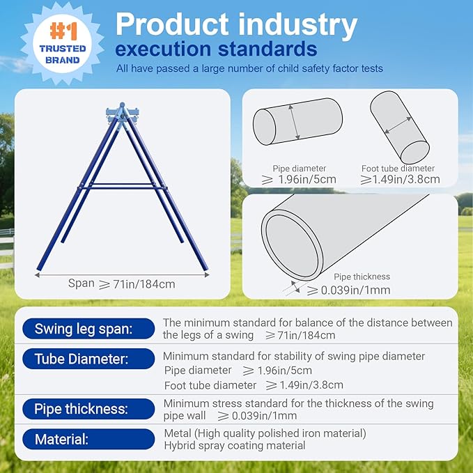 50-Inch Saucer Swing for Kids & Adults - Heavy-Duty 600 lbs Capacity, Indoor & Outdoor Use, Easy Assembly, for Outdoor Fun & Autism Relaxation-CubbioJoy