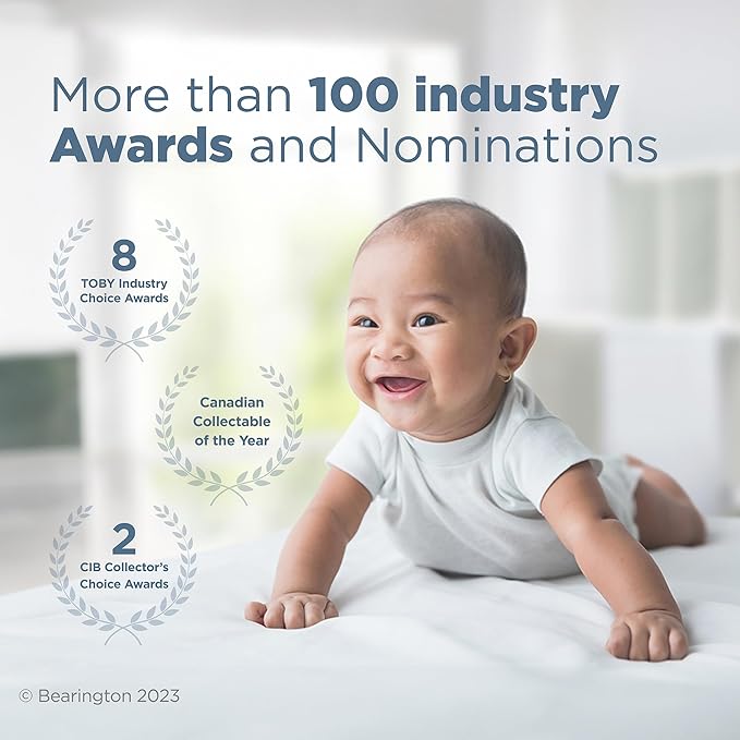 Bearington Collection Baby Lil’ Willow, 5.5 Inch Fawn Plush Stuffed Animal, Soft Baby Rattles and Plush Rings - Newborn Toys-CubbioJoy