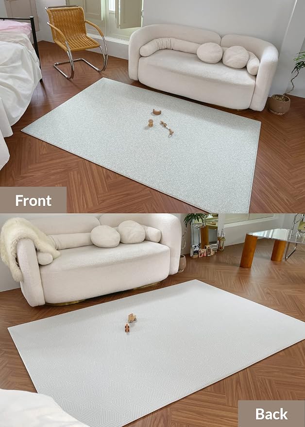 Baby Care Play Mat (Medium, Hygge - Twig & Maze) 73’’ x 49’’ Original One-Piece Reversible Rollable Waterproof Play Mat for Infants, Babies, Toddler, and Kids-CubbioJoy