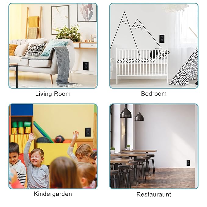 52 Pack Black Safety Outlet Covers Baby Proofing, Electrical Socket Outlet Plugs 3-Prong Child Proof for Kids House-CubbioJoy