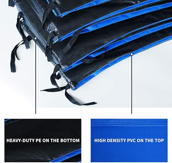 16FT/15FT/14FT/12FT/10FT Trampoline Safety Pad Replacement, Round Trampoline Spring Protection Cover, Fits 16FT/15FT/14FT/12FT/10FT Frames, Water-Resistant Trampoline Accessories-CubbioJoy